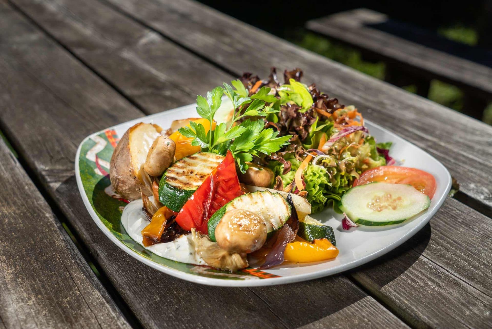 Ofenkartoffel mit Grillgemuese